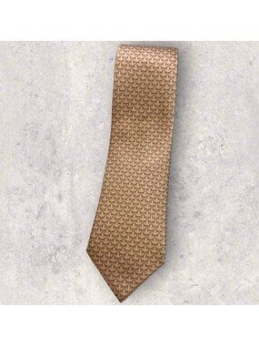DUNHILL Silk Tie ITALY XL Salmon Geometric W:3.7" EUC